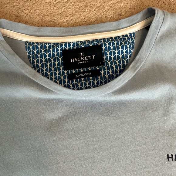 Hackett Men's Short Sleeve T-Shirt Duo - Dark Blue and Light Blue - Picture 6 of 6
